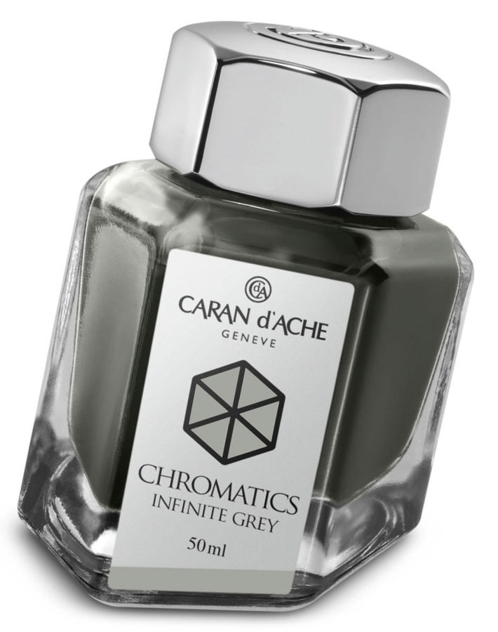 Флакон с чернилами Carandache Chromatics (8011.005) Infinite grey чернила 50мл Флакон с чернилами Carandache Chromatics (8011.005) Infinite grey чернила 50млРасходные материалы Премиум<br>Новые чернила Caran dAche воплощают в себе опыт и уникальное мастерство: мастерство в науке о цветах.<br><br>Линейка: Chromatics