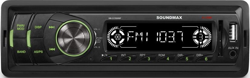 Автомагнитола SOUNDMAX SM-CCR3050F, USB, SD/MMC Автомагнитола SOUNDMAX SM-CCR3050F, USB, SD/MMCАвтомагнитолы<br>типоразмер: 1 din, USB-порт: фронтальный, основной тип карт памяти: SD/MMC<br><br>Цвет: черный