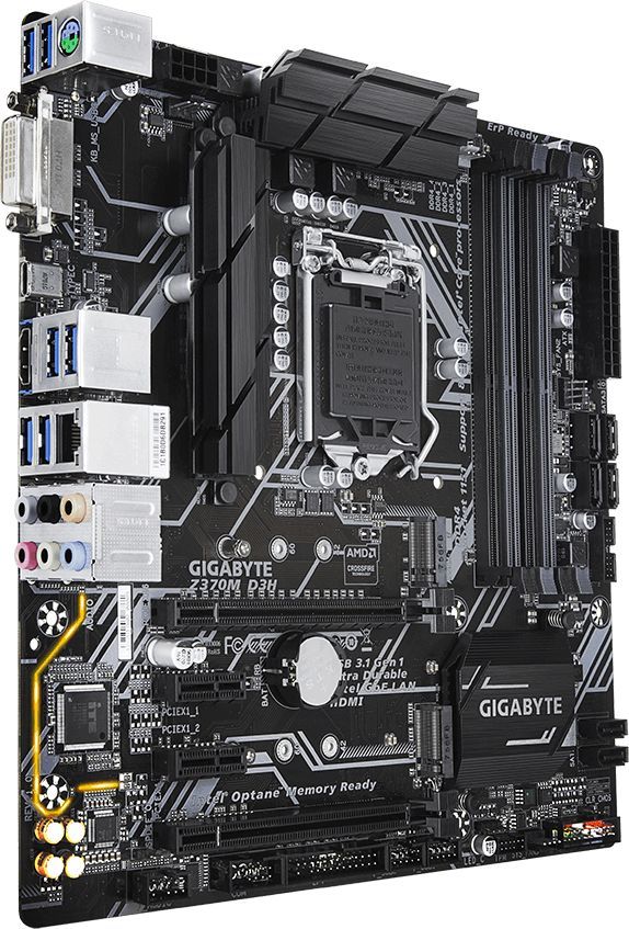 Материнская плата gigabyte z370m d3h как установить память м2