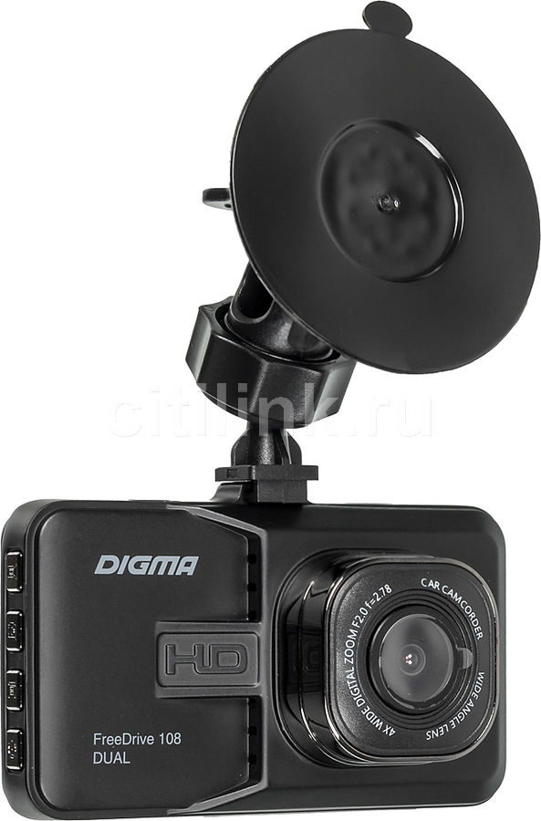 Характеристики Видеорегистратор Digma FreeDrive 108 DUAL, черный(Б/У ...