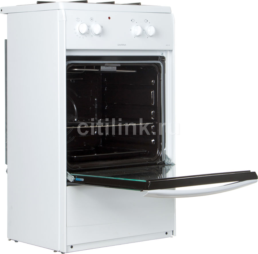 Газовая плита Darina S KM 521 300 W, электрическая духовка, белый ...