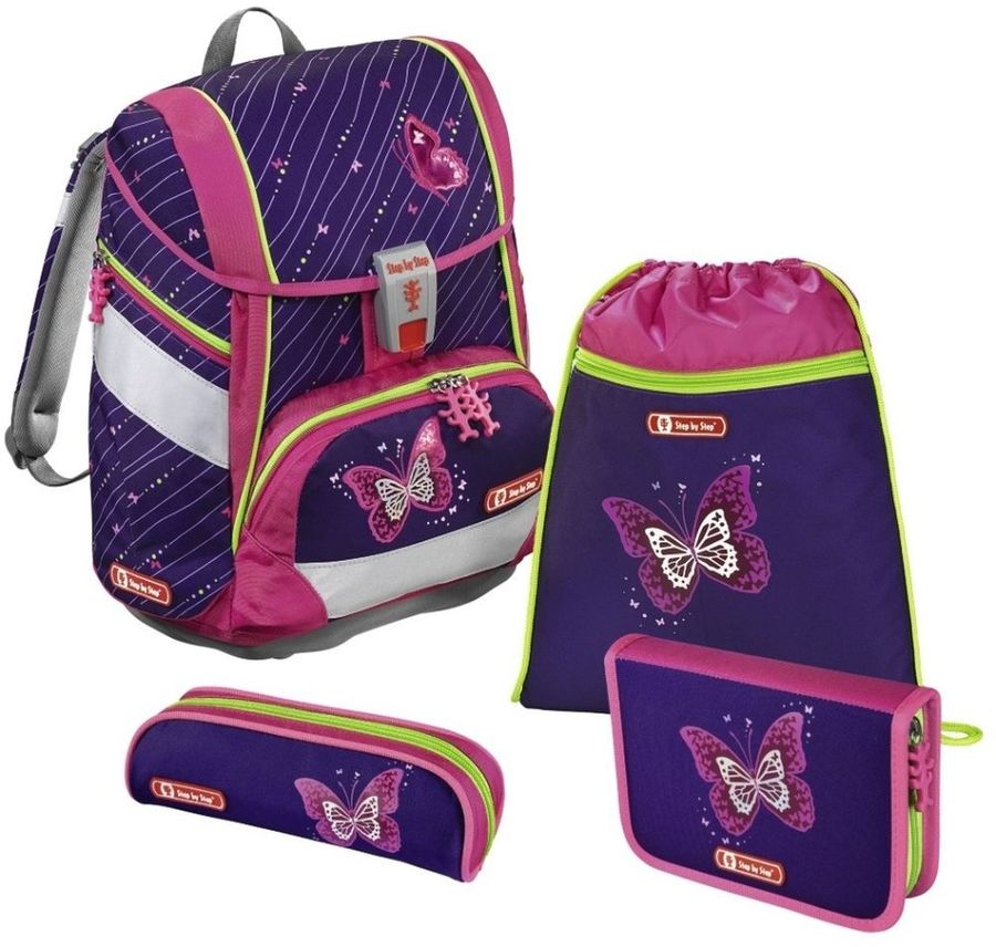 Ранец с ортопедической спинкой Step by Step 2in1 Shiny Butterfly ...