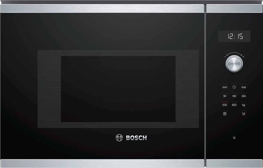 Микроволновая Печь Bosch BFL524MS0 20л. 800Вт нержавеющая сталь/черный (встраиваемая)