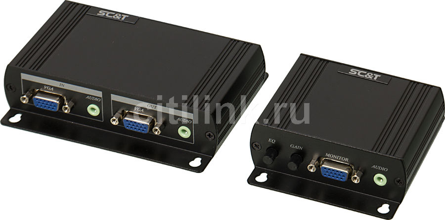 Комплект для передачи vga сигнала sc t ve02al