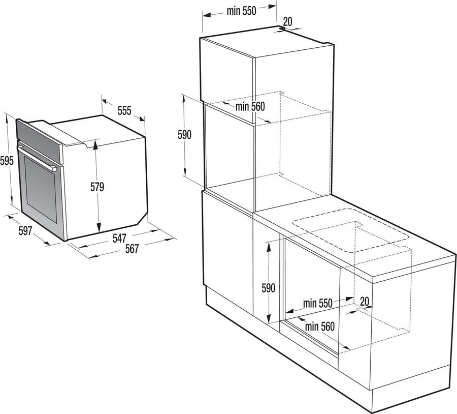 Духовой шкаф gorenje bo637e24wg