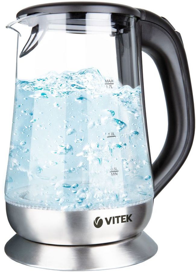 Чайник электрический VITEK VT-7036, 2200Вт, прозрачный