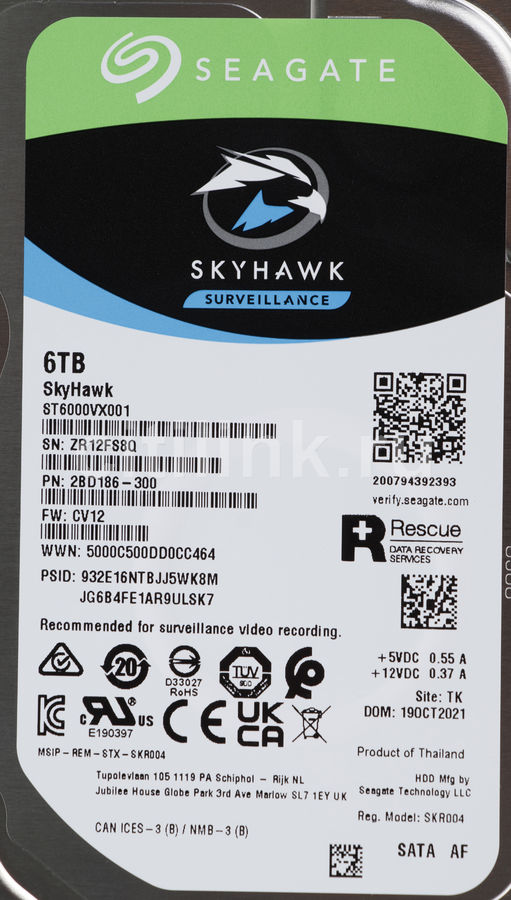 Seagate st6000vx001. Seagate Skyhawk st6000vx001. Жесткий диск Seagate Skyhawk st6000vx001, 6тб, HDD, SATA III, 3.5". 6 ТБ жесткий диск Seagate Skyhawk. St6000vx001.