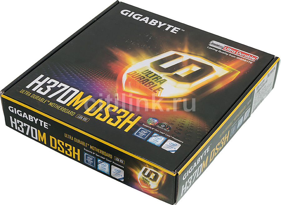 Материнская плата gigabyte h370m ds3h lga 1151v2 intel h370 matx обзор