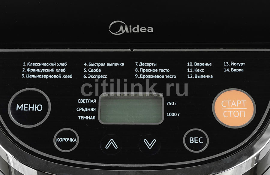 Характеристики Хлебопечь Midea BM-220Q3-BL, черный (1077528) смотреть в ...