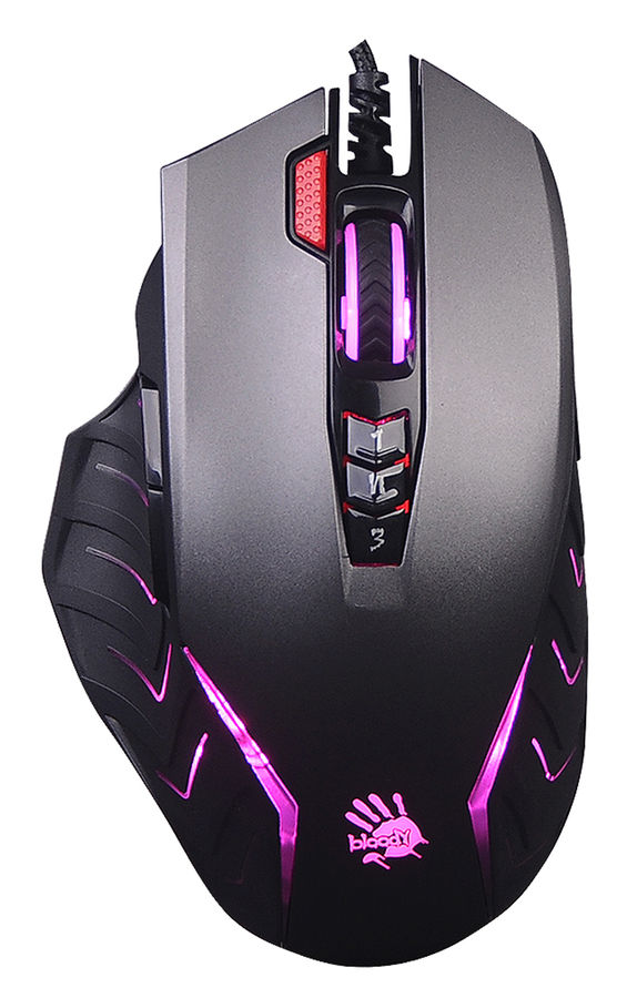 Мышь A4 Bloody J95, игровая, оптическая, проводная, USB, серый