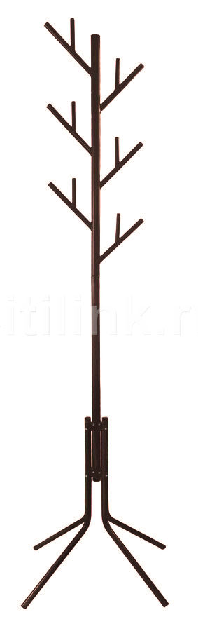 Вешалка напольная Бюрократ CR-003/BROWN коричневый основание ножки крючки двойные