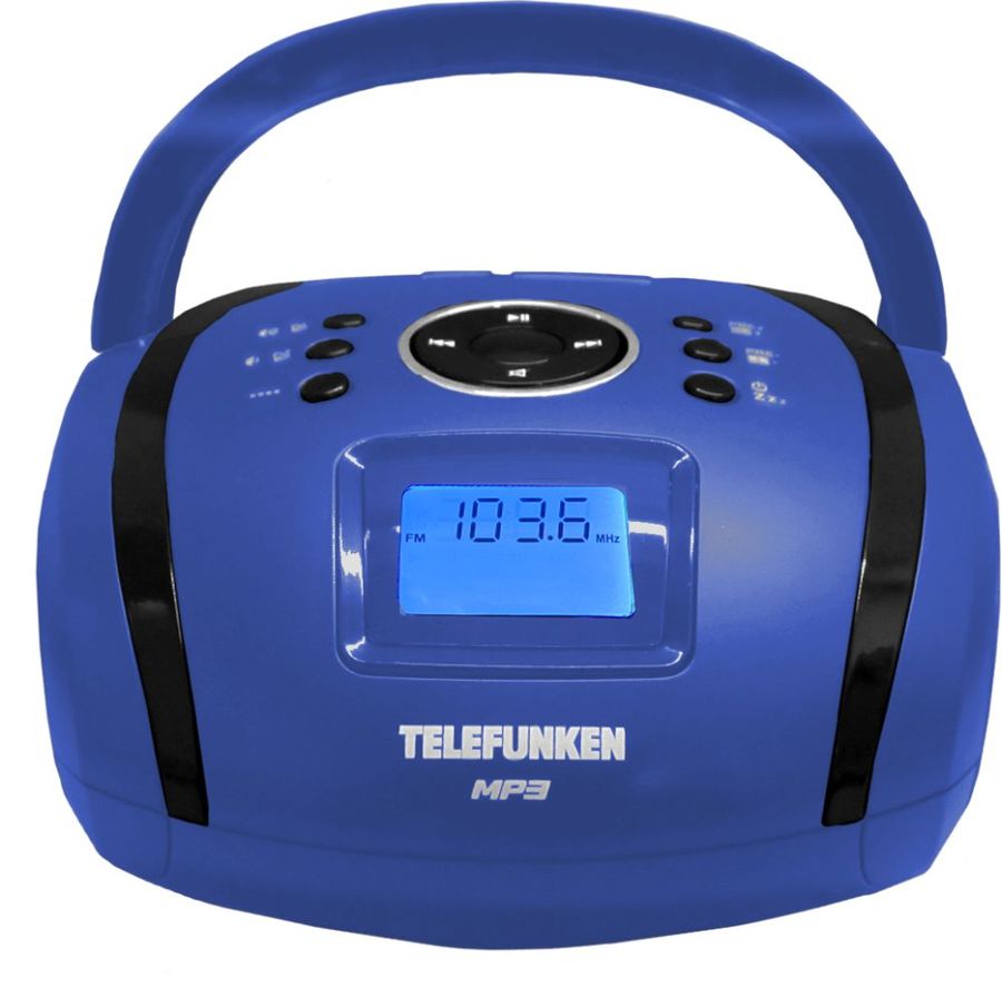 Аудиомагнитола TELEFUNKEN TF-SRP3449, синий