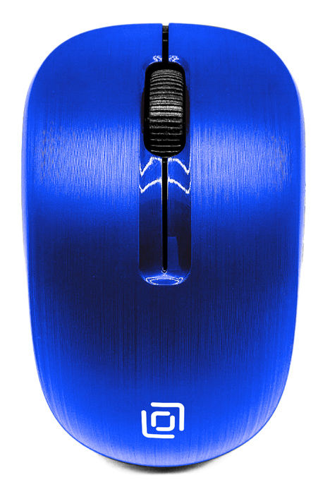 Мышь OKLICK 525MW, оптическая, беспроводная, USB, синий