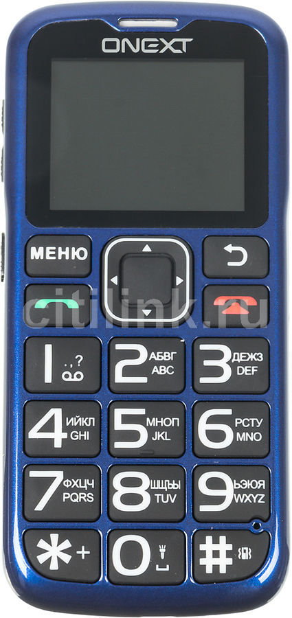 Характеристики товара сотовый телефон ONEXT Care-Phone 5, синий ...