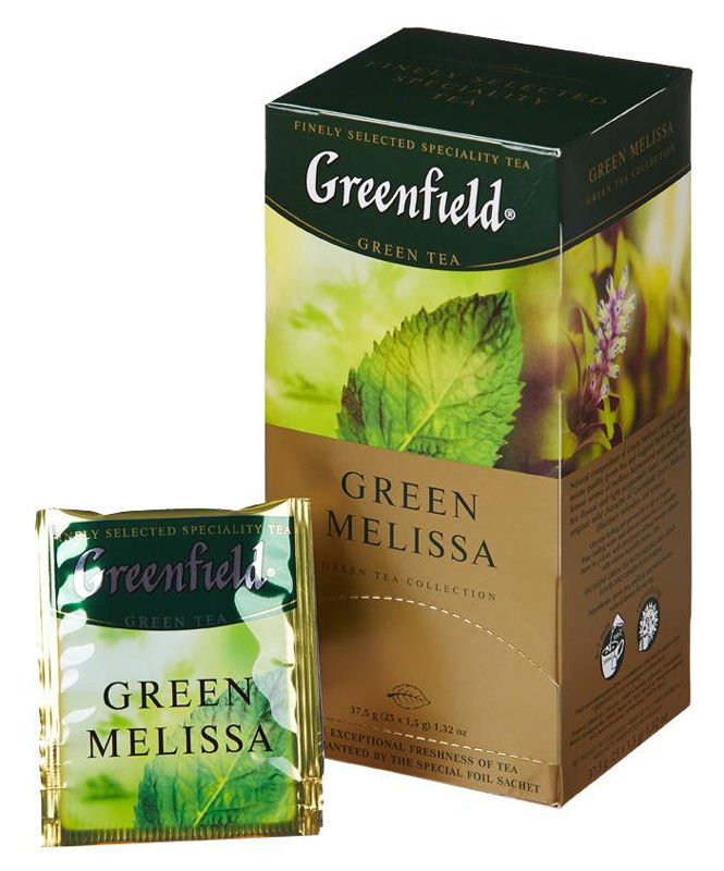 Чай GREENFIELD Green Melissa, зеленый, мелисса, 25шт – купить в ...