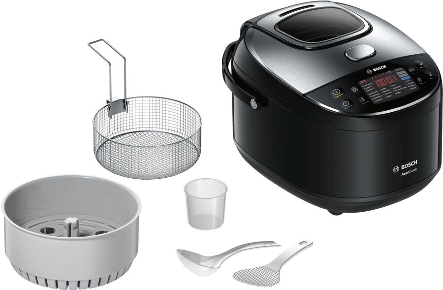 Мультиварка BOSCH MUC24B64RU, 940Вт, черный/серебристый