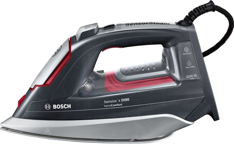 Характеристики Утюг Bosch TDI953222V, 3200Вт, черный (1107389) смотреть ...