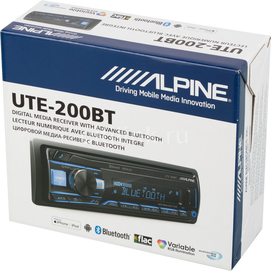 Характеристики Автомагнитола Alpine UTE-200BT (1110611) смотреть в СИТИЛИНК