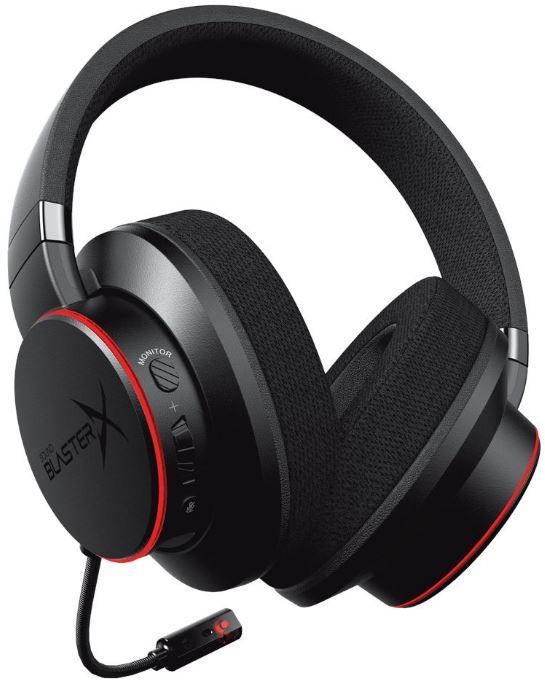 Гарнитура игровая CREATIVE Sound BlasterX H6, 70GH039000000, для компьютера и игровых консолей, мониторы, черный