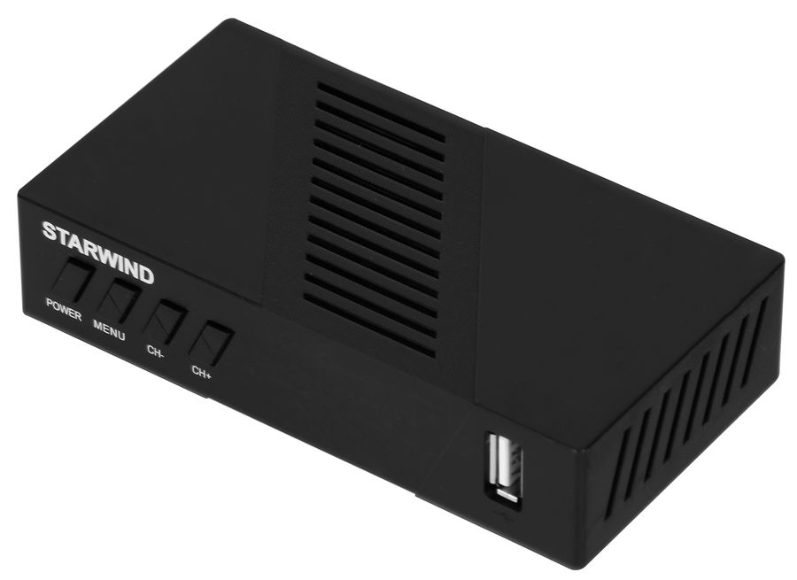 Ресивер DVB-T2 StarWind CT-140, черный - купить в Ситилинк | 1115184