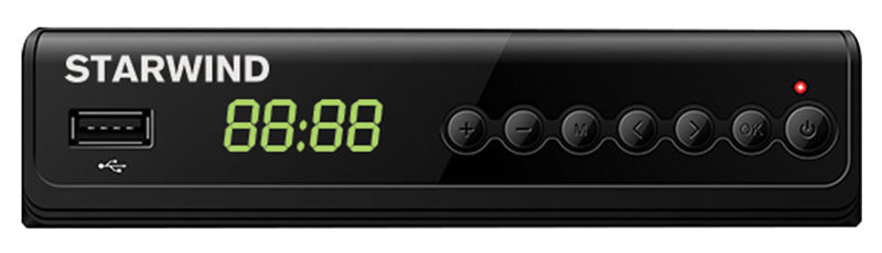 Ресивер DVB-T2 STARWIND CT-280, черный
