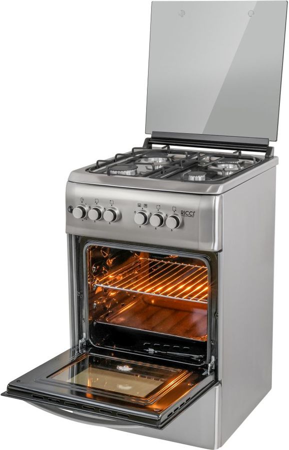 Характеристики Газовая плита RICCI RGC5003IX, газовая духовка ...