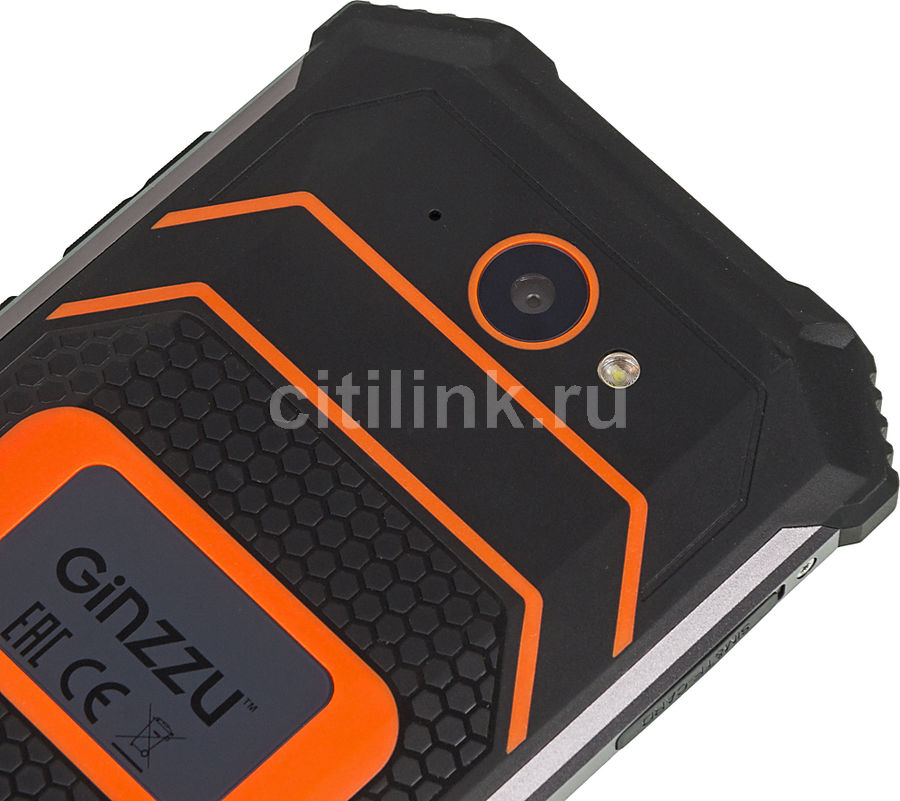 Смартфон Ginzzu 32Gb, RS8502, черный / оранжевый - купить в Ситилинк ...