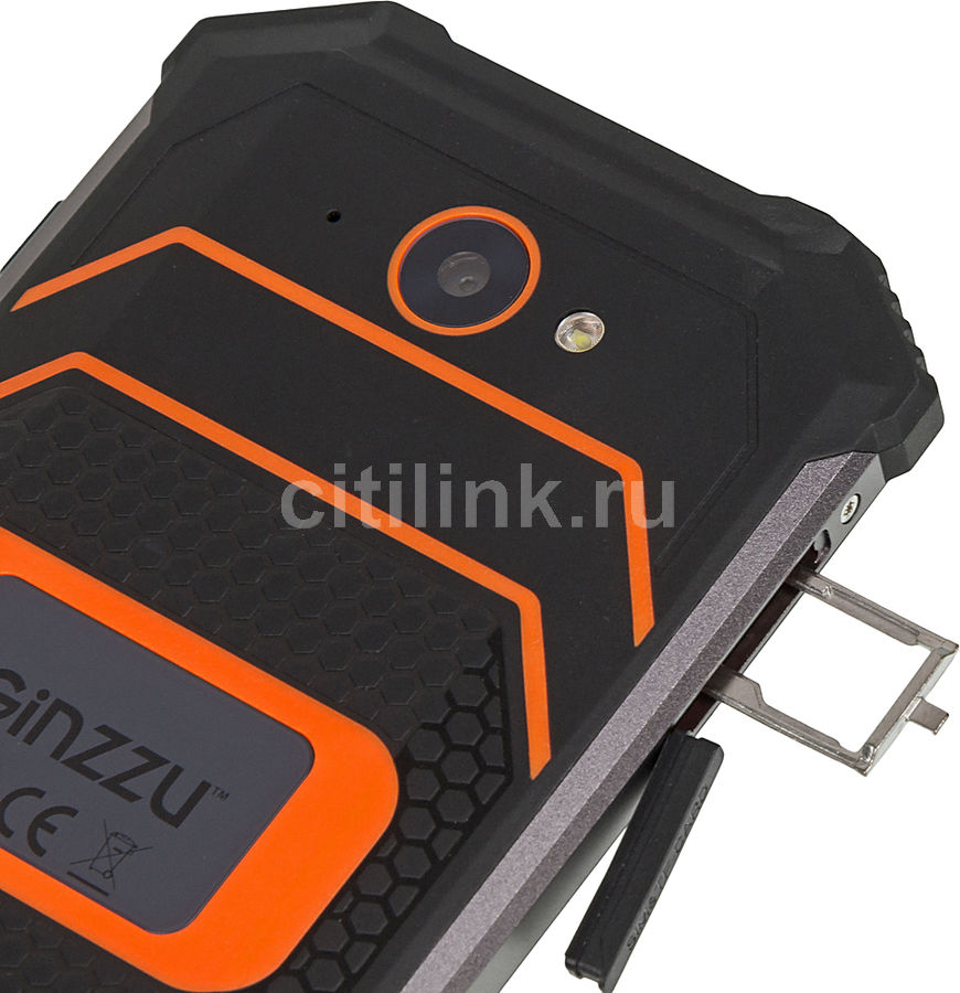 Смартфон Ginzzu 32Gb, RS8502, черный / оранжевый - купить в Ситилинк ...