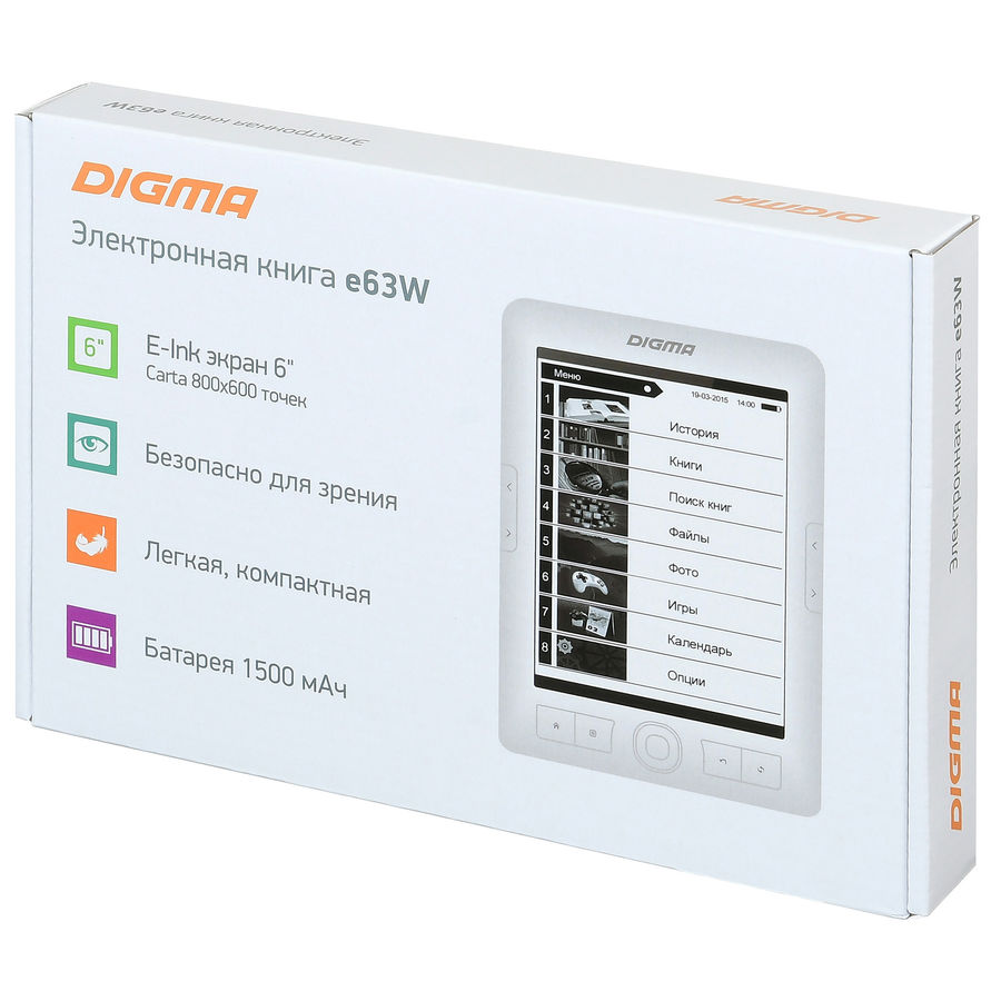 Обзор электронной книги digma e63w