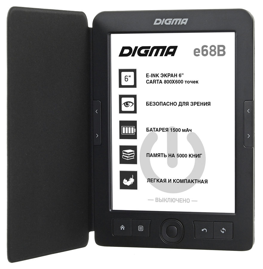 Электронная книга digma e68b black обзор