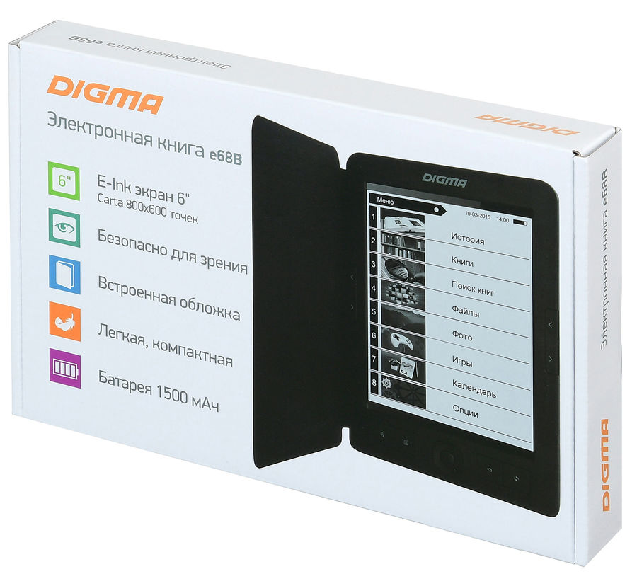 Электронная книга digma e68b black обзор