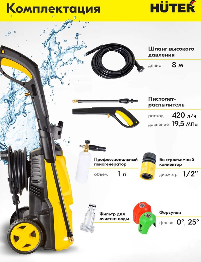 Отзывы на Мойка высокого давления Huter W195-PRO в интернет-магазине ...