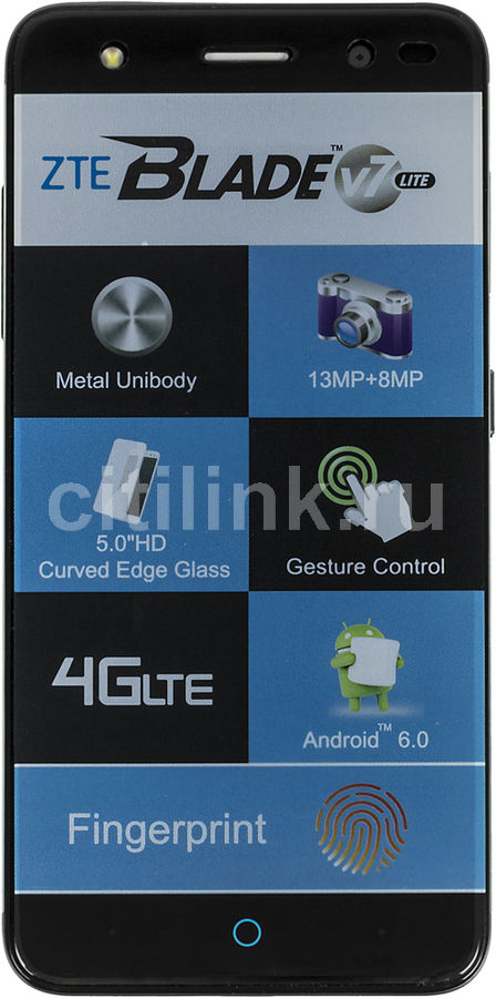 Характеристики Смартфон ZTE Blade V7 Lite 16Gb, серый (1138032 ...