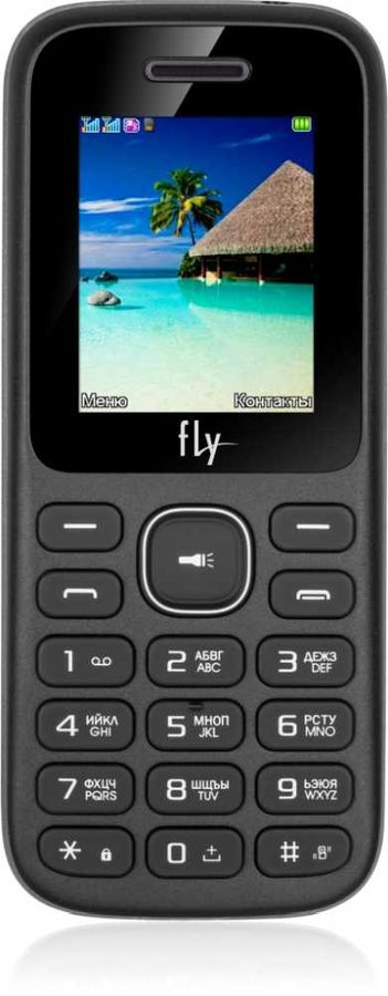 Характеристики Сотовый телефон Fly FF188 черный (1138526) смотреть в ...