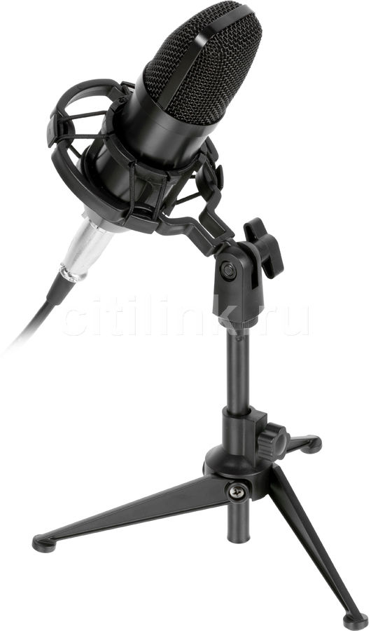 Микрофон Ritmix RDM-160, черный [80000132] – купить в Ситилинк | 1141078