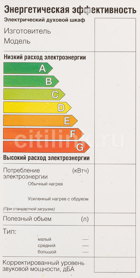 Какое потребление электроэнергии у духового шкафа