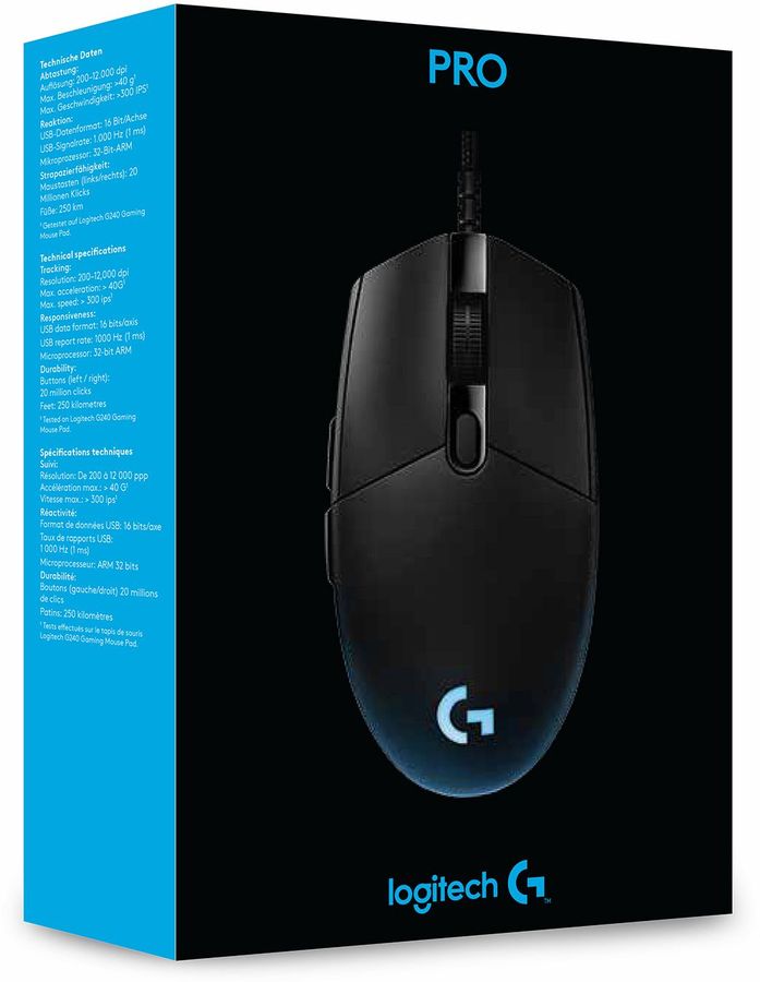 logitech g pro rgb hero optical gaming mouse