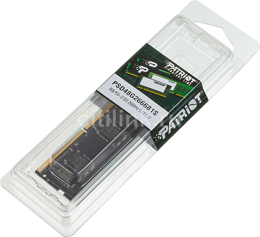 Характеристики Модуль памяти Patriot Signature PSD48G266681S DDR4 - 8ГБ ...