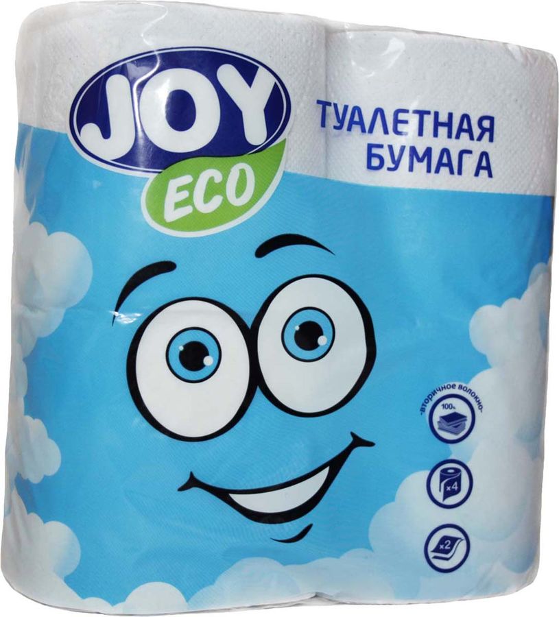 Купить Бумага туалетная JOY eco, 2-х слойная, 4шт в интернет-магазине СИТИЛИНК, цена на Бумага туалетная JOY eco, 2-х слойная, 4шт (1154506) - Нижний Новгород