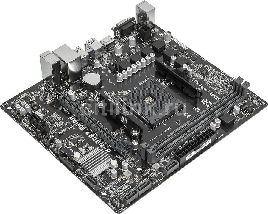 Материнская плата ASUS PRIME A320M-R-SI, SocketAM4, AMD A320, mATX, Ret ...