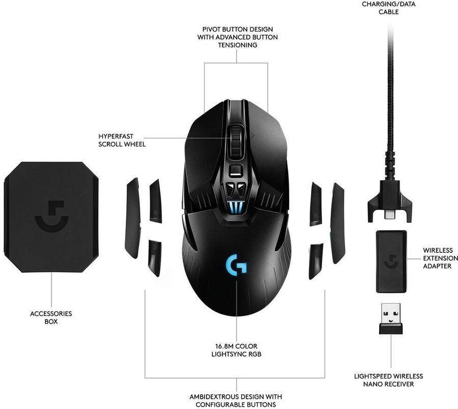 logitech lightspeed wireless gaming mouse g903