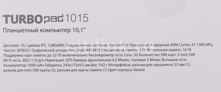 Обзор планшета turbopad 1015