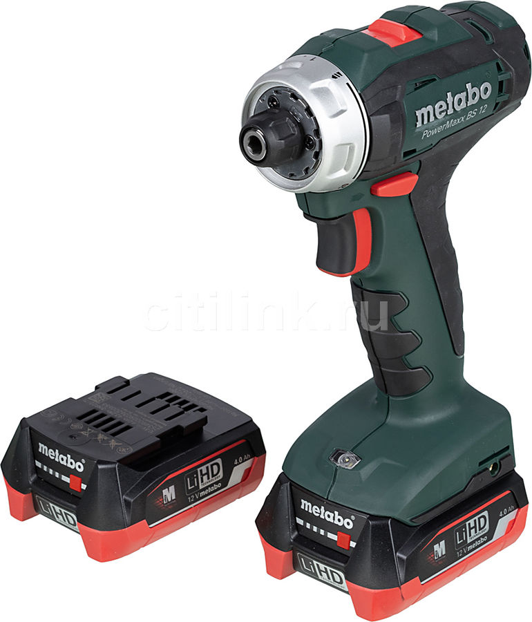 Характеристики Дрель-шуруповерт METABO PowerMaxx BS 12 4Ач [601036800 ...