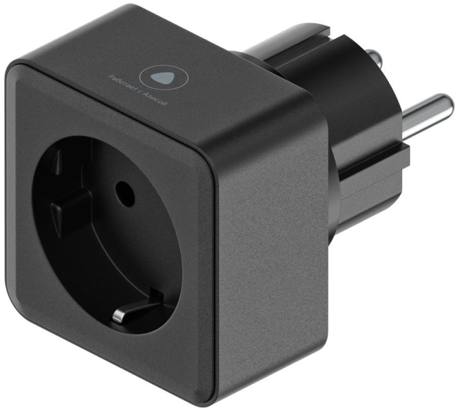 Умная розетка Yandex YNDX-0007B EU VDE Wi-Fi черный