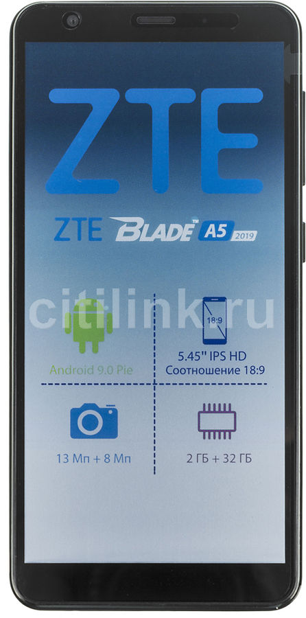 Обзор товара смартфон ZTE Blade A5 2019 32Gb, черный (1193985) в ...