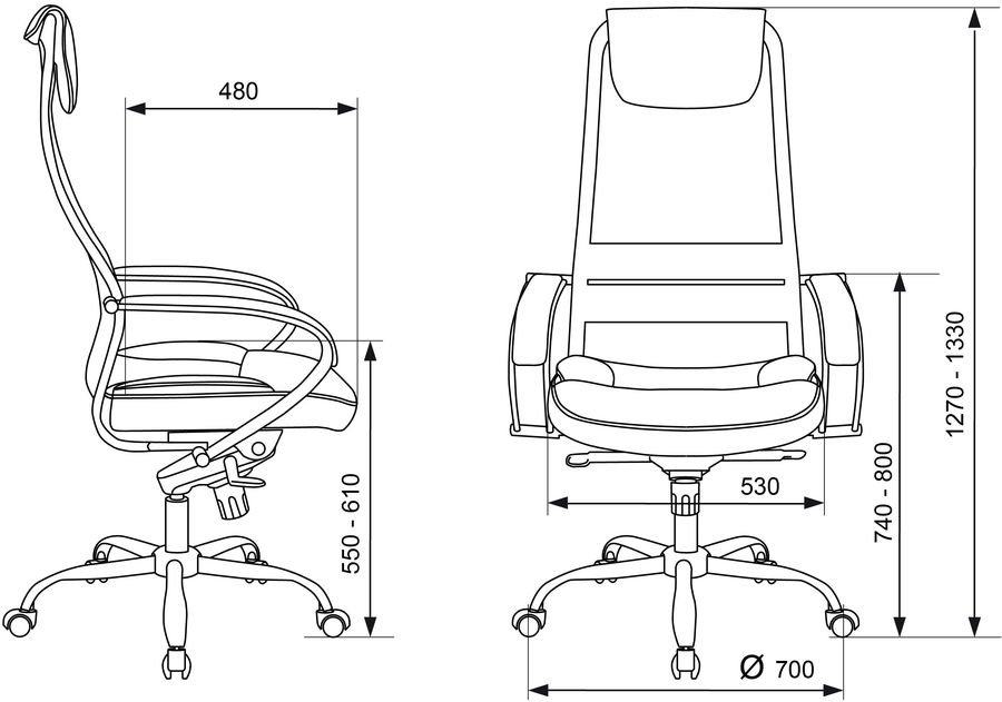 Кресло руководителя бюрократ ch 609sl