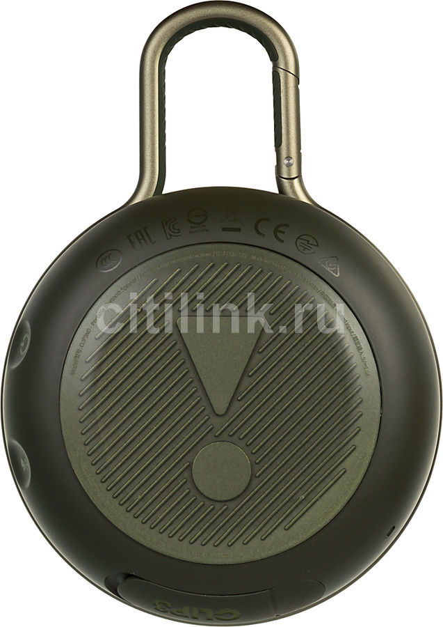 Отзывы на Колонка портативная JBL Clip 3, 3.3Вт, зеленый в интернет ...