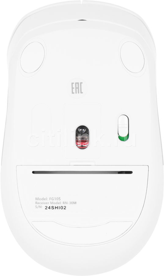  Мышь A4TECH Fstyler FG10S, оптическая, беспроводная, USB, белый и серый [fg10s white] 