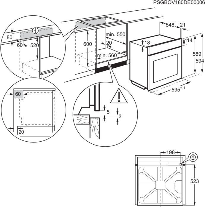 Духовой шкаф electrolux oef3h70tw белый