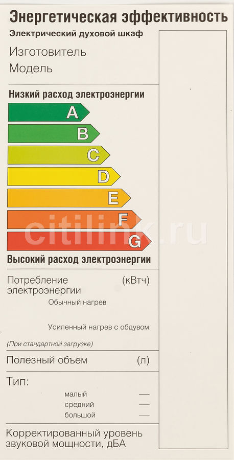 Электрический духовой шкаф мощность потребления электроэнергии